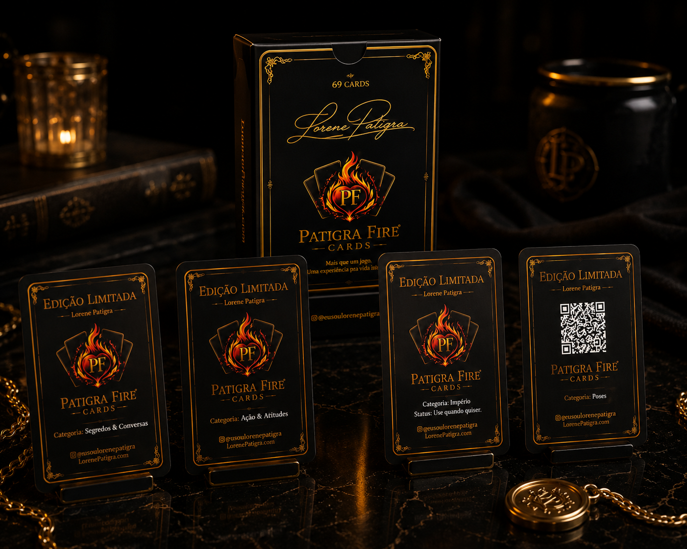 Patigra Fire Cards — os três níveis de intensidade do jogo