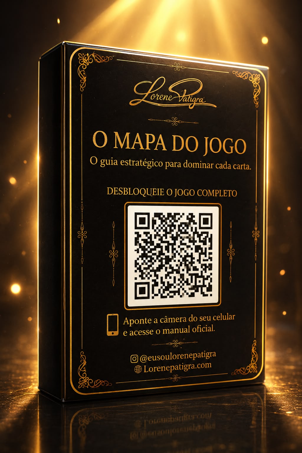 Caixa do baralho com QR Code do manual