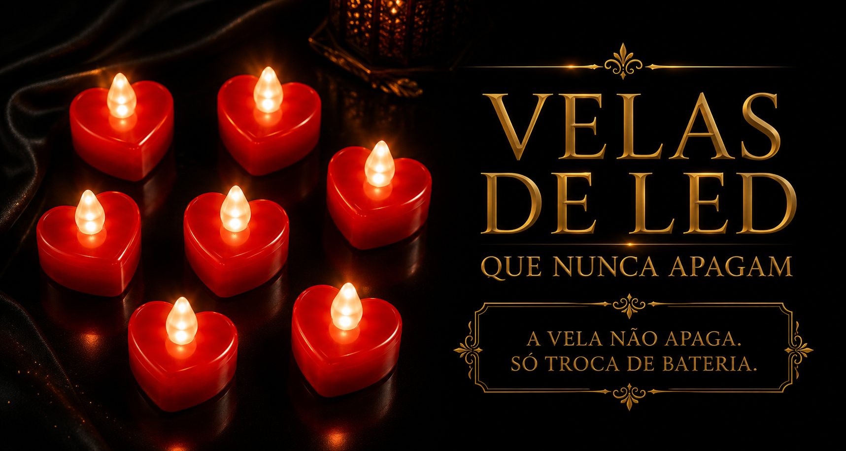 Velas de LED que nunca apagam